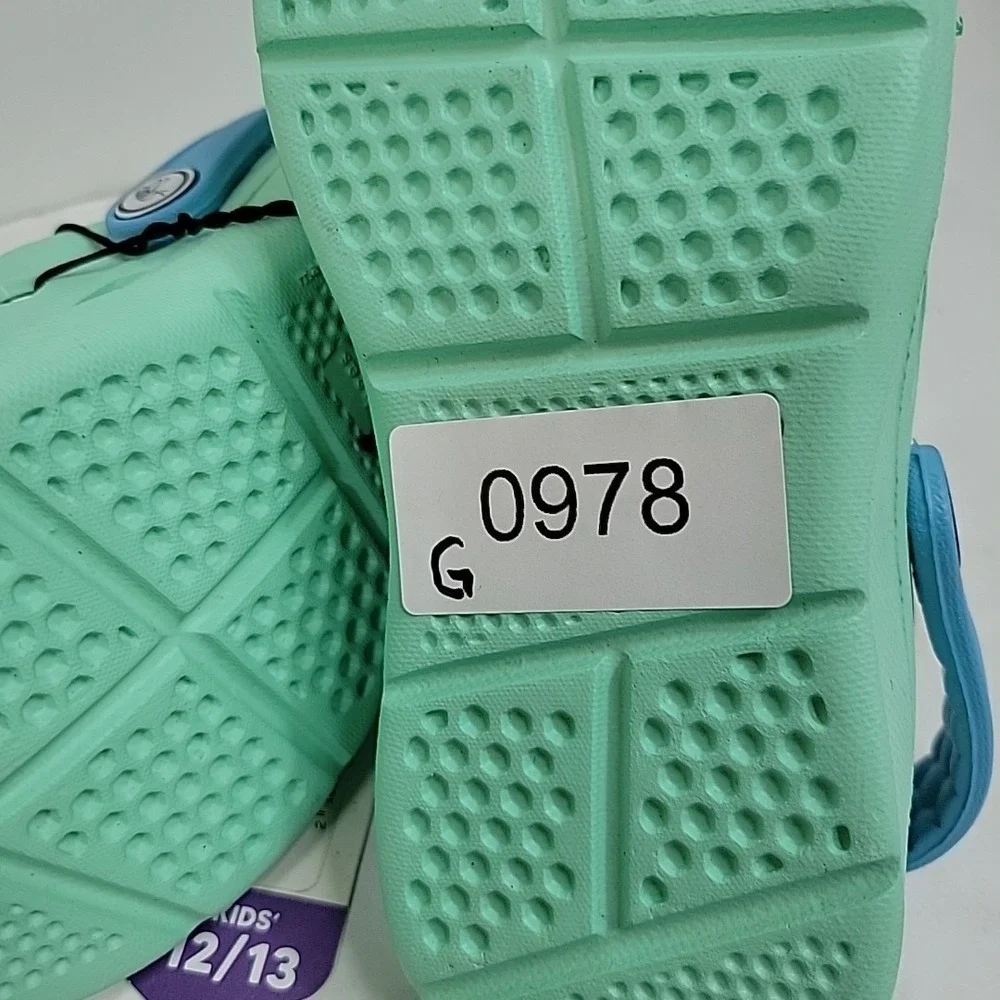 NWT Joybees Active Clog Youth Child 12/13 Mint Blue Slip On Comfy Water Shoes‎